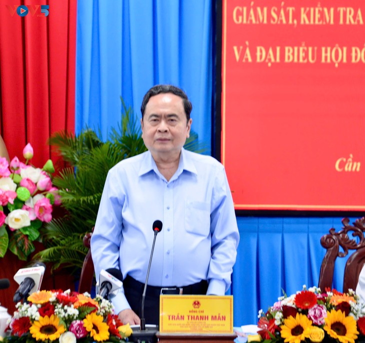 Chủ tịch Quốc hội Trần Thanh Mẫn làm việc với Uỷ ban bầu cử thành phố Cần Thơ - ảnh 2