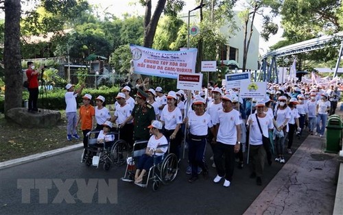 Cinco mil personas caminan para recaudar fondos para las víctimas del agente naranja/dioxina - ảnh 1