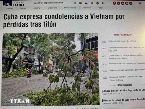 Cuba y Venezuela expresan condolencias a Vietnam por pérdidas causadas por tifón Yagi - ảnh 1