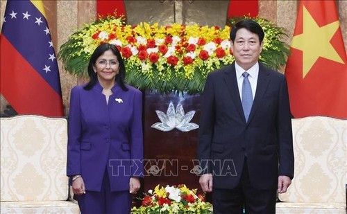 Presidente de Vietnam recibe en Hanói a Delcy Rodríguez - ảnh 1