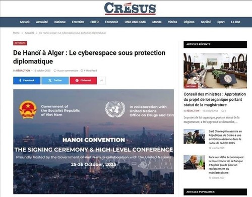 Medios argelinos destacan el papel de Vietnam en la ciberseguridad mundial - ảnh 1