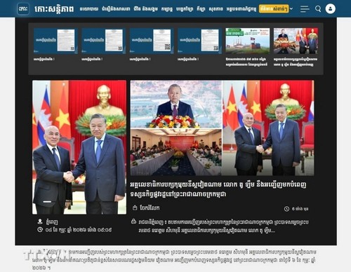 Medios camboyanos destacan la visita de líder político de Vietnam - ảnh 2