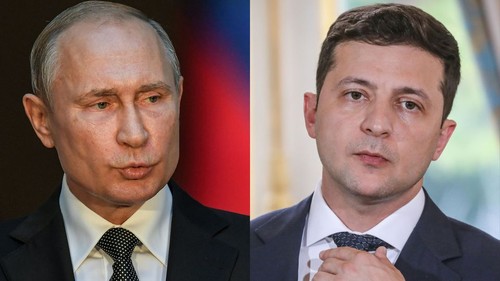 Vladimir Poutine et Volodymyr Zelensky discutent du conflit en Ukraine lors d'un premier échange téléphonique - ảnh 1