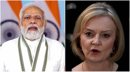 Liz Truss s'entretient par téléphone avec les dirigeants français et indien - ảnh 1