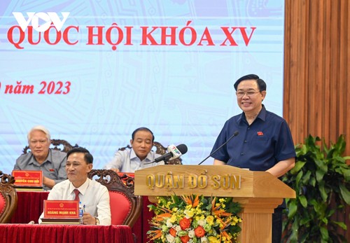 Vuong Dinh Huê rencontre des électeurs de Hai Phong - ảnh 1