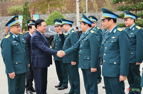 Visite de Vuong Dinh Huê au régiment 921 de l’armée de l’air - ảnh 1