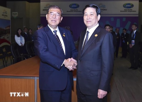 Sommet de l’APEC: rencontre de Luong Cuong avec le Premier ministre japonais Shigeru Ishiba - ảnh 1