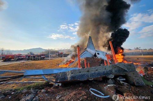 République de Corée: un avion sort de piste à l'atterrissage, bilan provisoire de 28 morts - ảnh 1