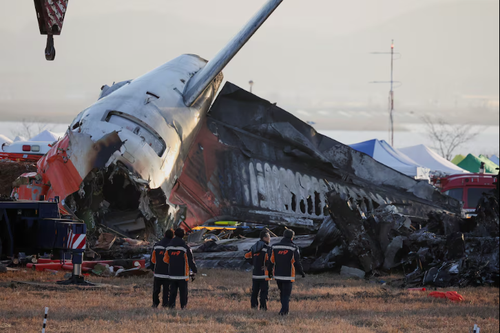 South Korean airport embankment in focus after deadly Jeju Air crash - ảnh 1