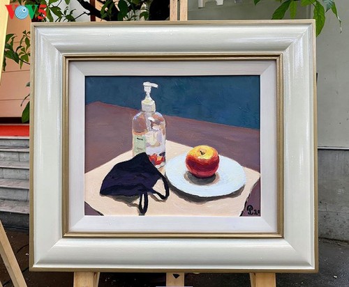 Ausstellung der Bilder der vietnamesischen Maler während der sozialen Distanzierung - ảnh 12