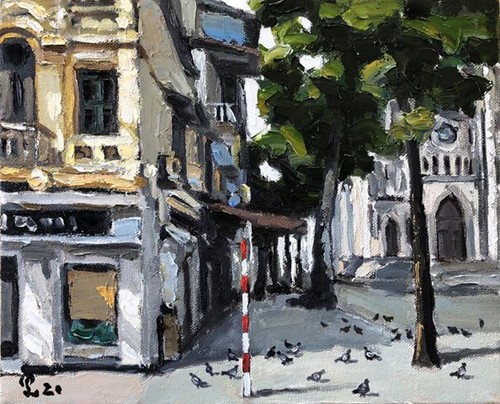 Ausstellung der Bilder der vietnamesischen Maler während der sozialen Distanzierung - ảnh 15