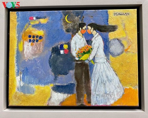 Ausstellung der Bilder der vietnamesischen Maler während der sozialen Distanzierung - ảnh 17