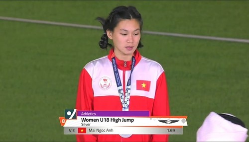Mai Ngoc Anh gewinnt Silbermedaille bei der Leichtathletik-U18-Asienmeisterschaft - ảnh 1