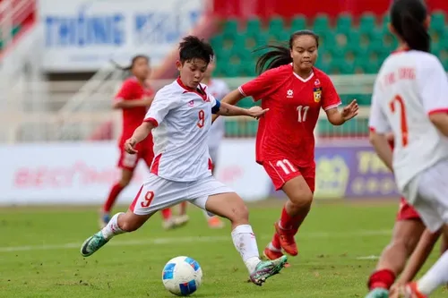 Mit dem Sieg gegen Laos zieht Vietnams Fußballmannschaft der Frauen ins Halbfinale der Südostasienmeisterschaft ein - ảnh 1