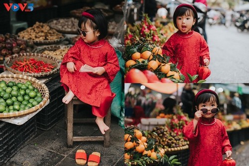 Áo dài, la tenue idéale pour les photos du Têt - ảnh 12