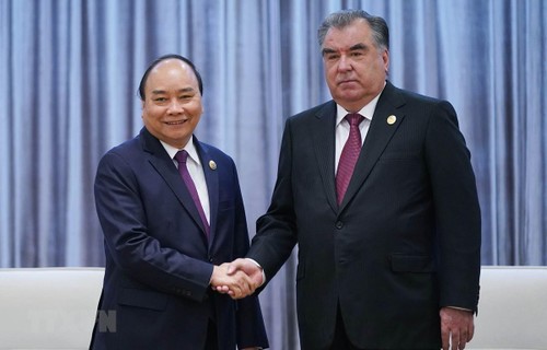 PM Vietnam, Nguyen Xuan Phuc melakukan pertemuan dengan Presiden Tajikistan - ảnh 1