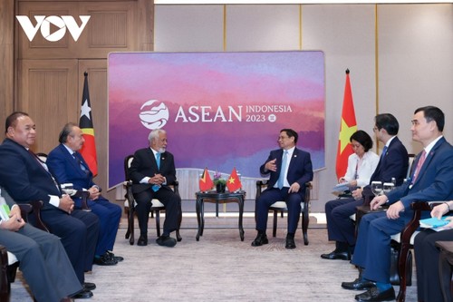 PM Vietnam, Pham Minh Chinh Terima Timpalannya dari Timor Leste dan Presiden WEF - ảnh 1