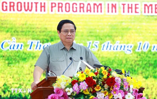 PM Pham Minh Chinh: Daerah Dataran Rendah Sungai Mekong Miliki Banyak Potensi untuk Kembangkan Cabang Perberasan - ảnh 1