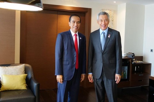 Presiden Indonesia melakukan kunjungan di Singapura - ảnh 1