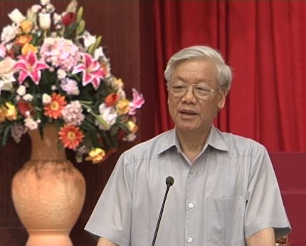 KPV-Generalsekretär Nguyen Phu Trong trifft Verwalter der Provinz Binh Thuan - ảnh 1