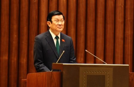 Staatspräsident legt Parlament Erklärung zur Ratifizierung der Konvention über Menschenrechte vor - ảnh 2