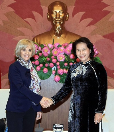 Vietnams Vize-Parlamentspräsidentin trifft Leiterin des Außenausschusses des Parlaments Frankreichs - ảnh 1