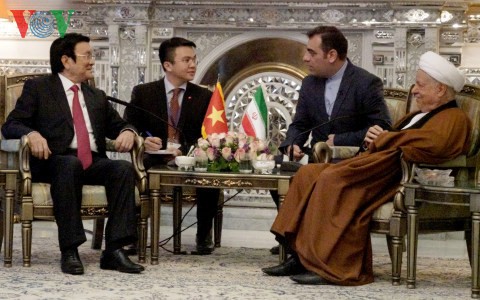Staatspräsident Truong Tan Sang führt Gespräch mit dem iranischen Parlamentspräsidenten - ảnh 1
