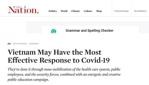 Weltgemeinschaft: Vietnam ist das Land, das mit der Covid-19-Epidemie am effektivsten umgeht - ảnh 1
