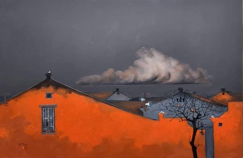 Ausstellung “Oktober-Geschichte” von drei Malern aus Hanoi - ảnh 1