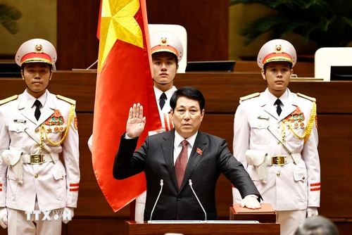 Spitzenpolitiker der Länder gratulieren Staatspräsident Luong Cuong - ảnh 1