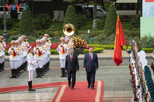 KPV-Generalsekretär To Lam leitet die Empfangszeremonie für Chinas Partei- und Staatschef Xi Jinping - ảnh 6