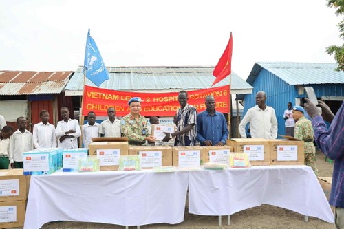 Vietnamesische Soldaten organisieren das Kinderfest für Kinder in Afrika - ảnh 2