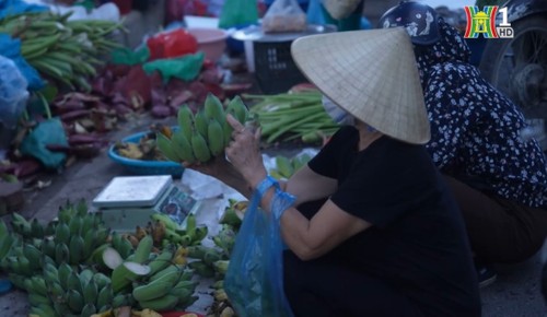 Cau-Moi-Markt in Hanoi: Früh einkaufen und Geld sparen - ảnh 1