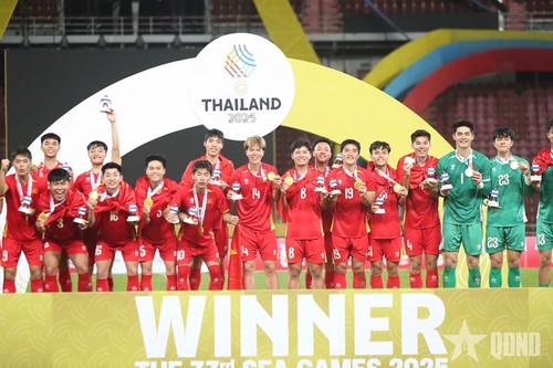 Vietnamesisches U22-Team gewinnt Goldmedaille bei den SEA Games 33 - ảnh 1