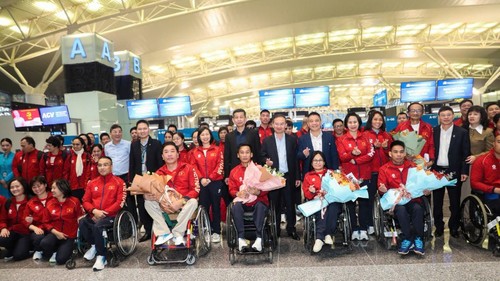 Das paralympische Team Vietnams reist nach Thailand für die 13. Südostasienspiele für behinderte Sportler - ảnh 1