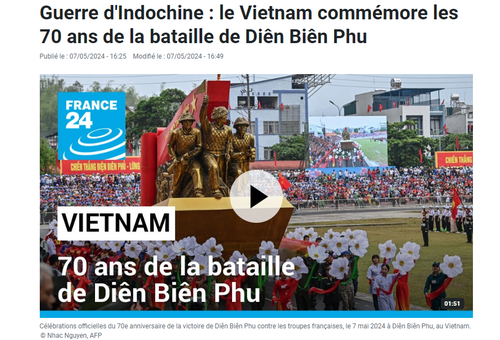 Media Prancis Beritakan Upacara Peringatan HUT ke-70 Kemenangan Dien Bien Phu di Vietnam - ảnh 1