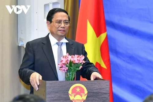 Le Premier ministre rencontre des Vietnamiens en Russie - ảnh 1