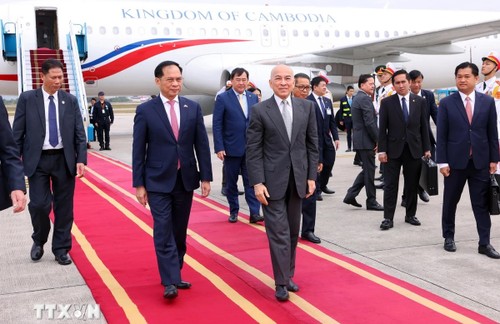 Le roi du Cambodge entame sa visite d’État au Vietnam  - ảnh 1