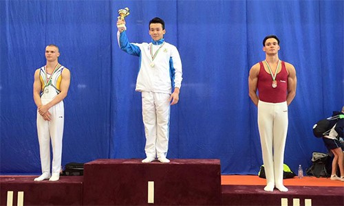 Gimnastas vietnamitas exhiben buen desempeño en certamen internacional para jóvenes - ảnh 1