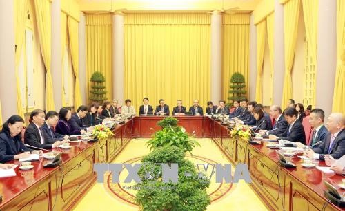 ティン国家副主席、日本商工会議所の代表団と会見 - ảnh 1