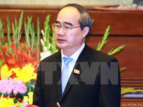 Ketua Pengurus Besar Front Tanah Air Vietnam, Nguyen Thien Nhan menerima Asosiasi bantuan kesehatan Vietnam - ảnh 1