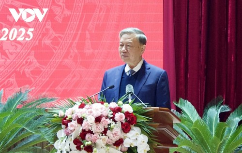 General Secretary To Lam urges Ha Giang province to tap its potential to grow further - ảnh 1