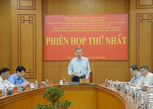 Party chief urges political apparatus reorganization  - ảnh 1