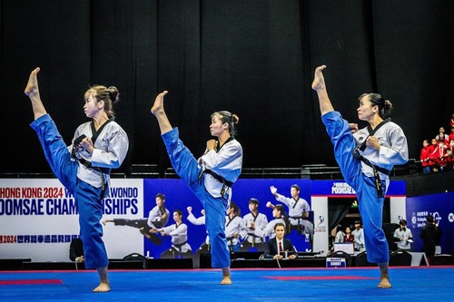 Vietnam wins golds at Taekwondo Poomsae Championships 2024  - ảnh 1