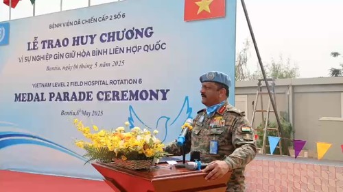 Vietnamese peacekeepers awarded UN medal - ảnh 1