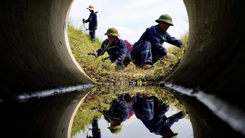 Chùm ảnh: Nhân viên sân bay Nội Bài đẫm mồ hôi làm việc giữa nắng thiêu đốt - ảnh 10