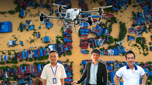 Phi công Drone đổ về miền Bắc trinh sát, thả hàng tấn hàng cứu trợ, cứu sống người bị lật thuyền trong đêm - ảnh 6