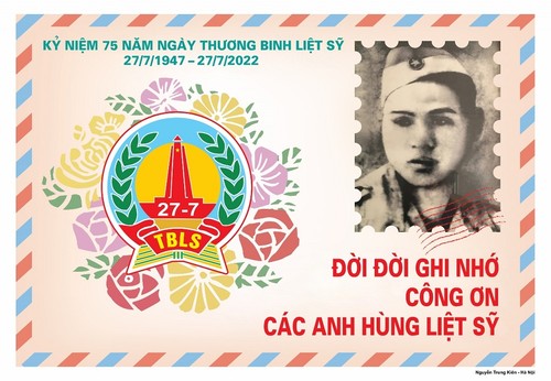 Tranh cổ động tuyên truyền 75 năm ngày Thương binh, liệt sĩ - ảnh 13