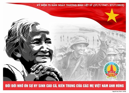 Tranh cổ động tuyên truyền 75 năm ngày Thương binh, liệt sĩ - ảnh 3