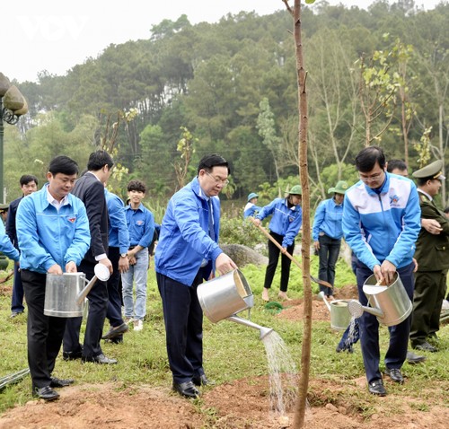 Chủ tịch Quốc hội dự Lễ khởi động Tháng Thanh niên năm 2024 và Tết trồng cây - ảnh 6